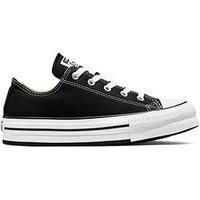 Converse All Star Eva Lift Low Jnr Trainers Black White Black - 5.5 UK