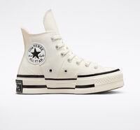 Converse A00915C Chuck 70s Plus Hi Lace Up Trainers Cream Womens Size 3 - 8