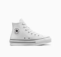 Converse Chuck Taylor All Star Lift Platform Leather, White Ivory Black, 2.5 UK