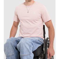 Converse cons go to embriodered t-shirt in pale pink