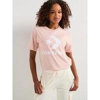 Converse Center Front Large Logo Star Chevron Short Sleeve T-Shirt - Pink
