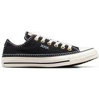 Converse all star ox crafted stitch trainers in black