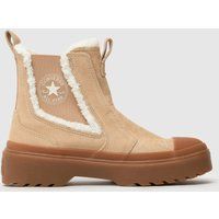 Converse beige all star chelsea lugged Girls Youth trainers