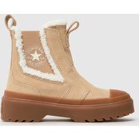 Converse beige all star chelsea lugged Girls Junior trainers