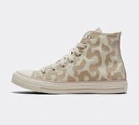 Converse Junior Chuck Taylor All Star Hi Leopard Trainer - Beige - Size 4.5