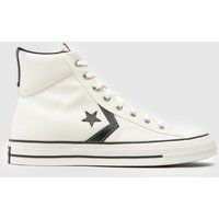 Converse star player 76 hi trainers in white & black