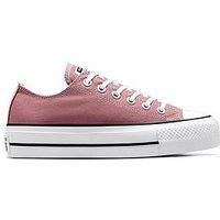 Converse Womens Chuck Taylor All Star Lift Canvas Ox - Light Saddle/Natural Ivory/Black - Brown