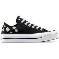 Converse Women'S Chuck Taylor All Star Lift Canvas Ox Trainers - Black