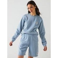 Converse Womens Standard Fit Core Chuck Patch Crew Bb Sweater - Wet Stone