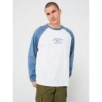 Converse Men'S Retro Chuck Core Raglan Long Sleeve Tee - Blue