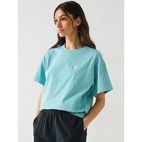 Converse Womens Star Chevron Oversized Tee - Blue