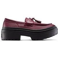 Converse Womens Chuck Taylor All Star Lugged Heel Loafer Leather Ox - Deep Bordeaux