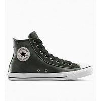 Converse Mens Chuck Taylor All Star Wide Hi Top Leather Trainers - Black