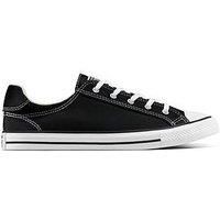 Converse Womens Chuck Taylor All Star Dainty Lucky Low Tops - Black