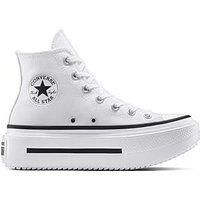 Converse Women/'s Chuck Taylor All Star Lift Double Stack White Sneakers, White, 4 UK