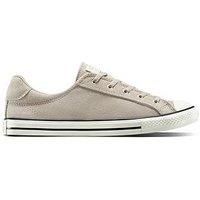 Converse Womens Chuck Taylor All Star Dainty Lucky Suede Low Top - Beige
