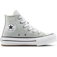 Converse Grey All Star Hi EVA Lift Junior Trainers