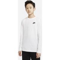 Nike Sportswear Older Kids' (Boys') Long-Sleeve T-Shirt - White