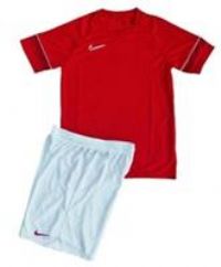 NIKE Boy's Dri-FIT Academy 21 Short Sleeve Jersey, University Red/White/Gym Red/White, XL