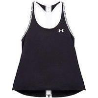Under Armour Girls Knockout Tank Top Sleeveless Vest Sports Training Fitness Gym
