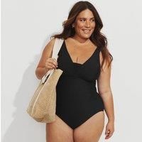 Long Grecian V-neck Slender Swimsuit