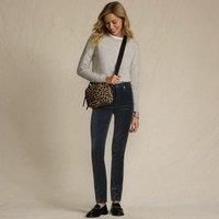 Plus Slim Leg Velvet Jeans, High Waisted