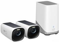 eufy security S330 eufyCam 3 2-Cam Kit Security Camera Outdoor Wireless, 4K Camera with Integrated Solar Panel, Forever Power, Face Recognition AI, Expandable Local Storage up to 16TB, No Monthly Fee