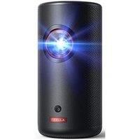 Nebula Anker Capsule 3 Laser 1080p, Smart, Wi-Fi, Mini Projector, Black, Portable Projector, Dolby Digital, 4k Supported, Autofocus, 120-Inch Picture, Built-in Battery, Up to 2.5 Hours of Playtime
