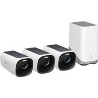 eufy Security S330 eufyCam 3 3-Cam Kit Security Camera Outdoor Wireless, 4K Camera with Integrated Solar Panel, Forever Power, Face Recognition AI, Expandable Local Storage up to 16TB, No Monthly Fee