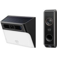 Video Doorbell S330 Addon Unit + Solar Wall Light Cam S120 Black
