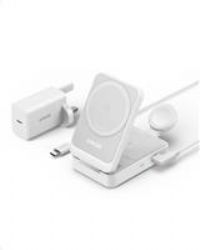MagSafe Charger Compatible, Anker MagGo 3-in-1 Wireless Charging Station, Qi2 Certified 15W Wireless Stand, Apple Watch Charger for MagSafe, For iPhone 15, AirPods (40W USB C Charger Included)