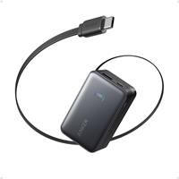 Anker Nano Power Bank, 10,000mAh Portable Charger with 2.3 ft Anker InstaCord Retractable Cable, 45W Max Compact Battery Pack, Smart Display, For iPhone 16, iPad, Galaxy, Pixel, and More