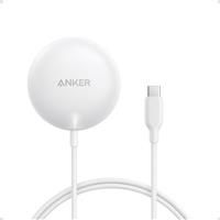 Anker Zolo Magnetic Wireless Charger, Qi2 Certified 15W MagSafe-Compatible Wireless Charging Pad with 5 ft Built-In USB-C cable, For iPhone 16/15/14/13 Series, AirPods, and More (Adapter Not Included)