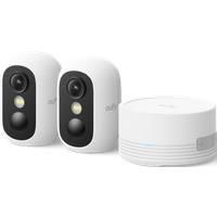 eufy Security eufyCam C35 2-Cam Kit, Wireless Security Indoor/Outdoor Camera, Magnetic Mount, Color Night Vision, Local Storage, No Monthly Fee, IP67, Facial Recognition, Solar Panel Compatible, White