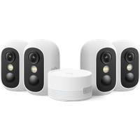 eufy Security eufyCam C35 4-Cam Kit, Wireless Security Indoor/Outdoor Camera, Magnetic Mount, Color Night Vision, Local Storage, No Monthly Fee, IP67, Facial Recognition, Solar Panel Compatible, White