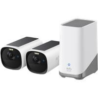 eufy Security eufyCam E40 2-Cam Kit (HomeBase S380) Solar Security Camera Outdoor Wireless, 2K Resolution, MaxColour Night Vision, HomeKit Compatible, Expandable Local Storage, No Monthly Fee