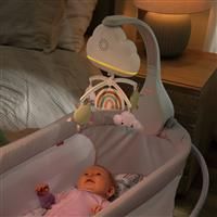 Fisher-Price Rainbow Showers Bassinet to Bedside Mobile, Tabletop Soother