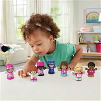 Fisher-Price Little People Barbie Toddler Toys, You Can Be Anything Figure Pack, 7 Characters for Pretend Play Ages 18+ Months, HCF58