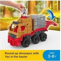 £Fisher-Price Imaginext Jurassic World Camp Cretaceous Dinosaur Hauler & Yaz figure and vehicle set for preschool kids ages 3 to 8