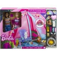 Barbie It Takes Two Camping Playset with Tent, 2 Barbie Dolls & 20 Pieces Including Animals, Telescope & Accessories, Toy for 3 Year Olds & Up