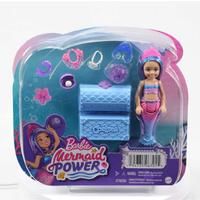 Barbie Mermaid Power Chelsea Mermaid Doll (Blue & Purple Hair) with 2 Pets, Treasure Chest & Accessories, Toy for 3 Year Olds & Up