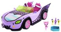 £Monster High Toy Car, Ghoul Mobile with Pet and Cooler Accessories, Purple Convertible with Spiderweb Details£, HHK63