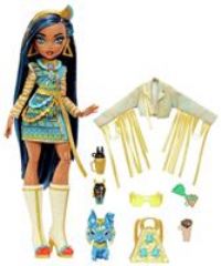 Monster High Doll, Cleo De Nile with Accessories and Pet Dog, Posable Fashion Doll with Blue Streaked Hair££££, HHK54