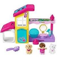 Fisher-Price Little People Barbie Toddler Playset Play and Care Pet Spa with Music Sounds & 4 Pieces for Ages 18+ Months, HJW76