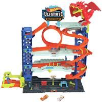 Hot Wheels City Ultimate Garage Playset with 2 Die-Cast Cars, Toy Storage 50 car