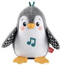 Fisher-Price Plush Baby Toy Flap & Wobble Penguin with Music and Motion for Tummy Time to Sit-At Sensory Play, HNC10