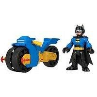 Imaginext DC Super Friends Batman Toys, XL Batcycle with Projectile Launcher and XL Batman Figure, Each 10 Inches, HNM32