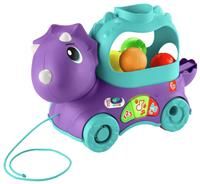 Fisher-Price Infant & Toddler Learning Toy, Dinosaur Ball Popper Pull Toy with Smart Stages UK English Version, Poppin’ Triceratops, HNR50