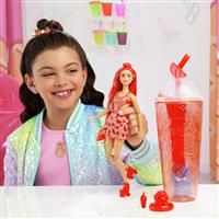 £Barbie Pop Reveal Fruit Series Doll, Watermelon Crush Theme with 8 Surprises Including Pet & Accessories, Slime, Scent & Color Change, HNW43