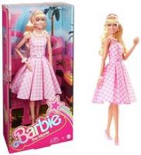 Barbie The Movie Doll, Margot Robbie as Barbie, Collectible Doll Wearing Pink and White Gingham Dress with Daisy Chain Necklace, HPJ96